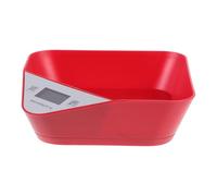FIXOSHEE Multi-function Digital Electric Pet Scale Capacity Lightweight Compact Electronic Pet Food Measure Scale for Home Veterinary Use Red