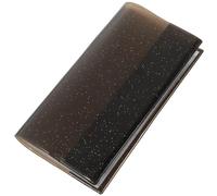 FIXOSHEE Multi-Function Jelly Ticket Album Holder 84 Pockets, Large Capacity Business Card and Postcard Storage Organizer, Black Glitter Design for Theatre and Movie