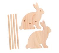FIXOSHEE Multi Functional Decorative Wood Book Organizer Rabbit Shaped Desktop Bookshelf Rack for Home Classroom Sturdy Storage Stand for Books Magazines and Office Supplies