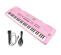 FIXOSHEE Multi-functional Electronic Piano for Microphone Pink Keyboard Musical Plaything for Learning and Finger Flexibility Development Safe Educational