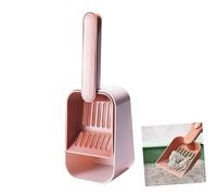 FIXOSHEE Multifunctional Portable Cat Litter Scoop with Wide Mouth Dustpan Design for Easy Waste Collection Durable Material Household Pet Cleaning Tool Red