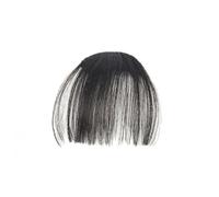 FIXOSHEE Natural Color Clip in Hair Bangs Extension Thin Airy Fringe with Heat Resistant Fiber Matte Finish Fake Hair Piece for Women for Easy Restyling