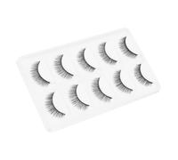 FIXOSHEE Natural Look 3d Fake Eyelashes, 5 Pairs Dense Short Cross Fiber Lashes for Makeup, Reusable Art False Eyelashes Suitable for Daily Wear and Special Occasions