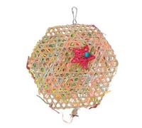 FIXOSHEE Natural Rattan Ball Parrot for Parakeets Cockatiels Woven Bamboo Chew for Bird Mental Stimulation and Healthy Beak Maintenance Safe for African Greys and Birds Random Color