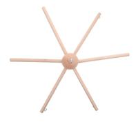 FIXOSHEE Natural Wood Nursery Mobile Frame Kit with Six-Legged Stable Base DIY Wind Chime and Mobile Holder Versatile Hanging for Decor and Wooden Star Hanger Accessories