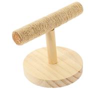 FIXOSHEE Natural Wooden Bird Perch Stand Parrot Accessory for Birds Sturdy Non Slip Training and Play Stand with Fine Craftsmanship Decorative and Safe for Parrots