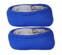 FIXOSHEE Padded Walking Stick Armpit Cushions Non Slip Sponge Crutch Pads for Elderly Relief Comfortable Soft Brackets Home Use Blue Pair