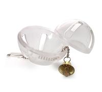 FIXOSHEE Parrot Foraging Ball with Bell Portable Bird Feeder Educational Foraging Box for Cockatiels Budgies Lovebirds