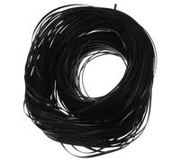 FIXOSHEE PE Plastic Rattan Weaving Kit Flat Black Rattan Repair Supplies for Outdoor Furniture Restoration and Garden Chair Fixing Flexible Material for DIY Crafting and Patio Decor