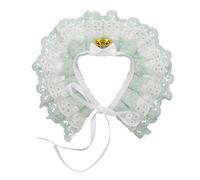 FIXOSHEE Pet Cat Lace Bell Collar Necktie with Easy Wear and Strong Air Permeability Fabric Ribbon Accessory 30X9Cm Stylish Elegant Decoration Accessory for Christmas and Photo