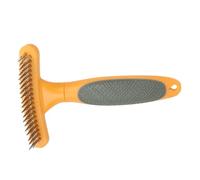 FIXOSHEE Pet Nail Rake Comb for Dogs Cats Double Row Teeth Grooming Tool to Remove Shedding Hair from Pet Cleaning Comb