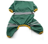 FIXOSHEE Pet Rain Jacket for Dogs Pvc Puppy Coat Tail Open Design Elastic Trims Comfortable Dog Suit for Wet Weather