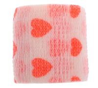 FIXOSHEE Pet Self-bandage Wrap for Dogs Cats and Horses Non-woven Tape for Care Stylish Pattern for Leg and Paw Red