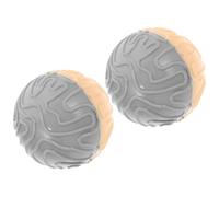 FIXOSHEE Pet Squeaky Tennis Balls Rubber Chew Toys for Dogs 6.5cm Bite Resistant Teeth Cleaning Interactive Training Balls for Puppies and Small to Medium Dogs Set of 2 Gray