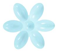 FIXOSHEE Petal-shaped Abs Plastic Cat Feeder with Compartments Multipurpose Ground Dog Bowl for Slow Feeding and Water Easy-clean Anti-spill Pet Feeding Plate in Blue