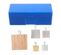FIXOSHEE Physics Teaching Cubes Set - Aluminum Iron Copper Wood Cubes for Density and Mass Measurement - Small Cubic Blocks for Chemistry Lab Equipment and Science Education in Classroom