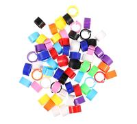 FIXOSHEE Pigeon Foot Rings and Bird Identification Bands Pvc 8# Size Mixed Colors 100pcs for Racing Pigeons and Pet Birds