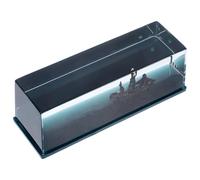 FIXOSHEE Pirate Ship Fluid Drift Bottle Model - Black Pearl Cruise Ship Desk Ornament Floating Wave Effect, Unsinkable Boat Decorative Paperweight for Ocean Lovers and Home Décor