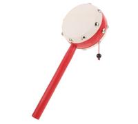 FIXOSHEE Plastic Rattle Drum Traditional Chinese Shaking Tambourine for Boy Girl Boys Sensory Development Hand Eye Coordination Safe Lightweight Musical Instrument