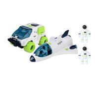 FIXOSHEE Plastic Space Shuttle with Astronaut Figures and Compact Lightweight Household Model for Creative Play and Stem Learning Crash-resistant Design