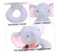 FIXOSHEE Plush Animal Handheld Rattle with Sound for Boy Girl and Boy Girl Soft Filled Hand in Bright Colors Safe Newborn for Sensory Development and Playroom Use