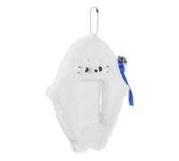FIXOSHEE Plush Dolphin Photocard Holder Soft Fluffy Card Sleeve with Keychain Multifunctional Id Badge Protector for Work Transit Bank Student Cards Comfortable and Stylish Storage Case