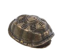 FIXOSHEE Portable Chinese Feng Shui Turtle Shell Divination Ornament with I Ching Coins for Luck Health Wealth Handheld Taoist Three Talents Home Decor Craft