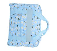 FIXOSHEE Portable Crochet Storage Tote Bag with Pockets Lightweight Sewing Machine Carrying Case with Hanging Space-Saving Design Knitting Yarn Organizer for Travel and Craft Supplies