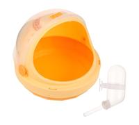 FIXOSHEE Portable Hamster Carrier Cage with Water Bottle for Small Animals Fast Assembly Travel Crate for Dwarf Hamsters Guinea Pigs Ferrets and Chinchillas Lightweight Plastic Pet Crate