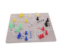 FIXOSHEE Portable Interactive Flying Chess Game for Players Travel Friendly Ludo Board with Rubber Mat Family Social Game for Gatherings and Parties Easy to Clean Flight Chess