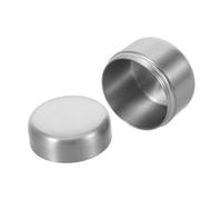 FIXOSHEE Portable Mini Stainless Steel Pill Holder Small Round Metal Medicine Box Sealed Storage Jar Pocket-Sized Keepsake Organizer for Travel Daily Use