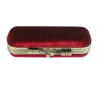 FIXOSHEE Portable Retro Lipstick Case with Mirror Durable Flannelette Lipstick Holder for Women Compact Decorative Storage Box for Purse Travel Camping Party Use Girlfriend and Mom