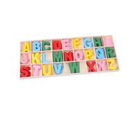 FIXOSHEE Portable Wooden Alphabet Learning for Educational DIY Hand-painted Letters Smooth Polished Surface Creative Spelling and Pronunciation Plaything for Home and Kindergarten