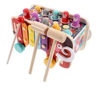 FIXOSHEE Pounding Wooden Hammering Game for Years and Up Educational Hand-eye Coordination Development Smooth Edges Safe Whacking Play