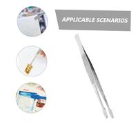 FIXOSHEE Precision Stainless Steel Stamp Tweezers Static Philately Tool for Collectors ESD Safe Metal Tongs for Stamps Coins Multipurpose Use in Home Office Laboratory