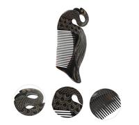 FIXOSHEE Premium Black Ox Horn Comb for Scalp Massage and Hair Smoothing Portable Natural Material Anti-static Creative Hair Detangler for Itch Relief