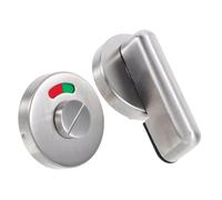 FIXOSHEE Privacy Handle Lock for Bathroom Doors with Red Green Occupied Indicator Rv Door Bolt for Public Restrooms Hollow Turn Knob Hardware for Smooth Operation