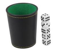 FIXOSHEE Professional Black Dice Cup with Dice for Bar Party Games Clean Shaker for Ktv and Tabletop Entertainment Practical Design with Reliable Materials for Gatherings