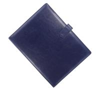 FIXOSHEE PU Portfolio Folder Legal Document Organizer with Multi Pocket Business Padfolio Clipboard and Pen Loop Document Holder for Resume and Contract Management in Blue