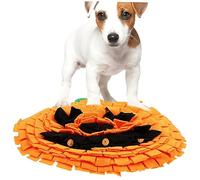 FIXOSHEE Pumpkin Snuffle Mat for Dogs Sniffing Feeding Mat Cute Pumpkin Shape for Large Breeds Encourages Natural Foraging Skills Easy to Pet Feeding