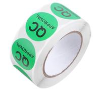 FIXOSHEE Quality Control Stickers Round Self Adhesive Qc Labels with Black Text for Product Inspection and Warehouse Inventory Management Easy to Apply for Production Testing and Quality