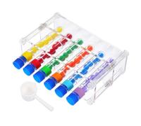 FIXOSHEE Rainbow Color Sorting Test Tube for Educational Matching and Counting Kit with Scoops for Fine Motor Skills Development Cognitive Learning and Preschool Activities