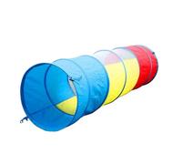 FIXOSHEE Rainbow Crawl Tunnel for Indoor Outdoor Play Tent with Polyester Steel Frame Sensory Motor Skill Development Tube Games