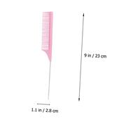 FIXOSHEE Rat Tail Comb Pintail Comb 2 Pcs Carbon Fiber with Fine Teeth for Professional Hair Styling Anti-Static Detangling Hairdressing Tool for Salon Use
