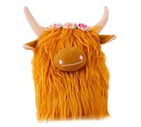 FIXOSHEE Realistic Highland Cow Stuffed Plush Doll Soft Plushie for Boys Comfortable Decor Photography Prop