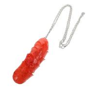 FIXOSHEE Realistic Hot Dog Pendant Necklace Lifelike Sausage Food Jewelry Cool Party Dress Up Accessory Unique Funny Pendant for Couples Disco Fashion