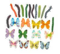 FIXOSHEE Realistic Plastic Insect Figure with Caterpillar and Butterfly Animal Figurines for Early Education Cognitive Playset Sturdy for Nature Exploration and Themed Parties