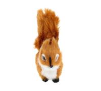 FIXOSHEE Realistic Plush Squirrel Ornament with Vivid Details Portable Lightweight Hanging Figurine for Christmas Tree Tabletop Car and Home Festive Decor Brown Faux Fur Animal Model with
