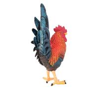 FIXOSHEE Realistic Rooster Figurine Solid Plastic Rooster Model with Vibrant Colors Garden Home Farm Decor Idea