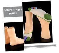 FIXOSHEE Realistic Skin-colored Mannequin Feet Soft Elastic Sock Model for Painting Teaching Art Display Prop Lightweight Hollow PVC Foot Manikin with Separated Toes for Artists Educators